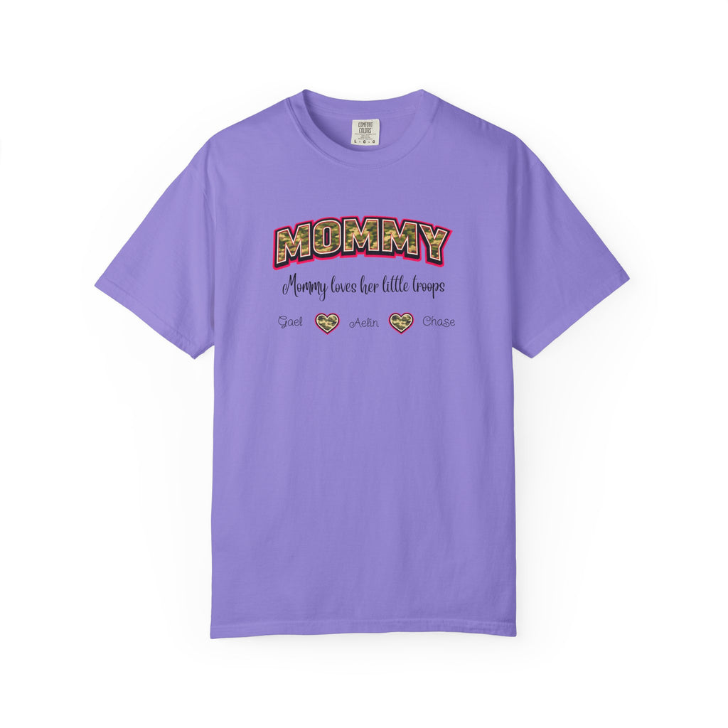 Mommy Camo Heart T-Shirt — "Mommy, I am here for little forever" Mother's Day Tee
