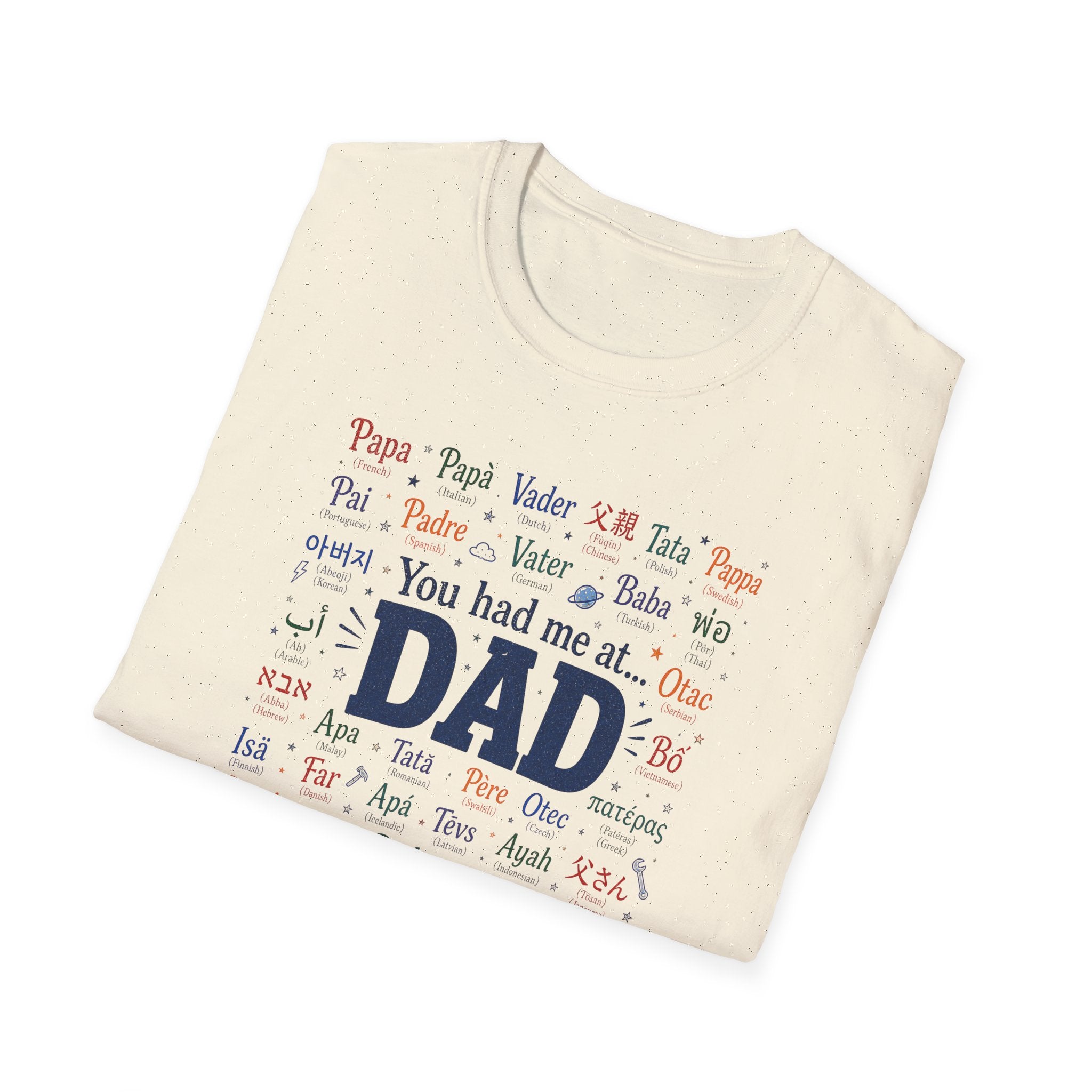 You Had Me At Dad T-Shirt — Fathers Day Gift Tee with 'Dad' Typography