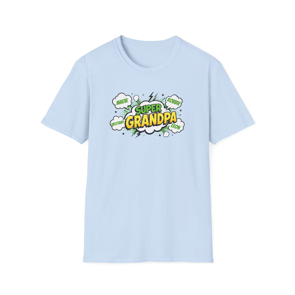 Super Grandpa T-Shirt – Comic Book Style Grandfather Gift