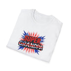 Super Grandpa T-Shirt Union Jack/England themed – Retro Comic Style Father’s Day Gift for Grandfathers