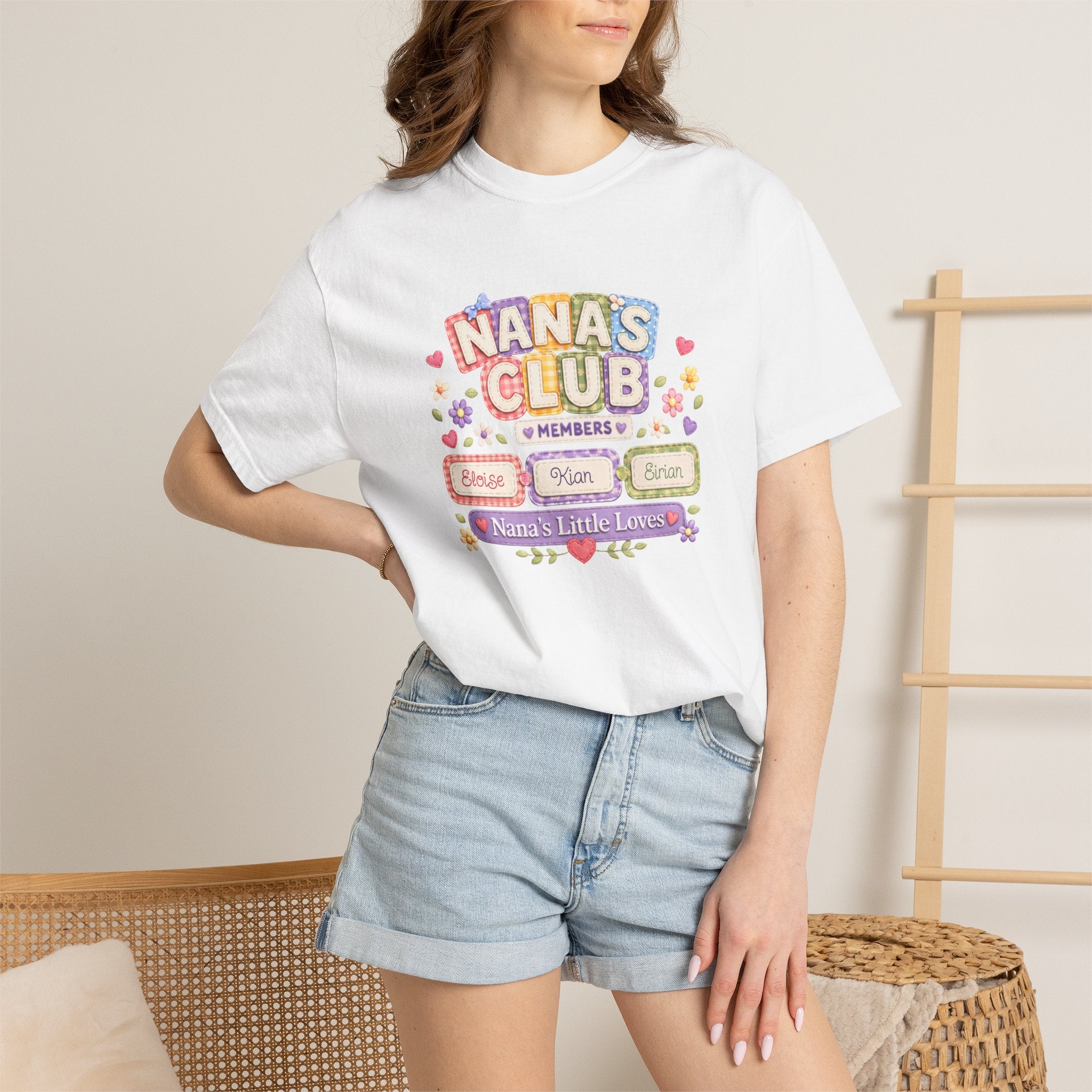 Nana's Club T-Shirt — 'Nana's Little Loves' Cute Floral Grandma Tee