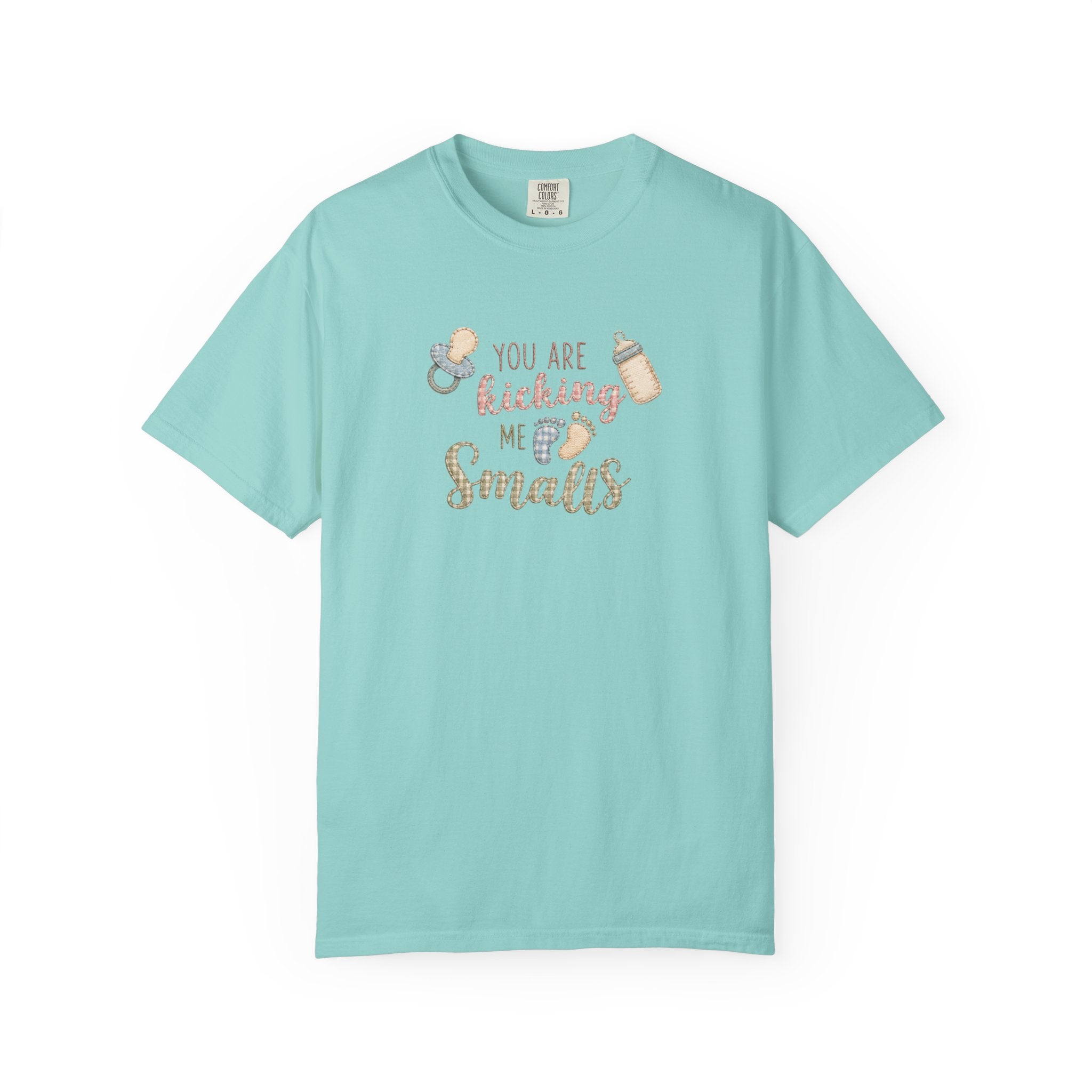 Kicking Me Smalls Baby Pregnancy Announcement T-Shirt
