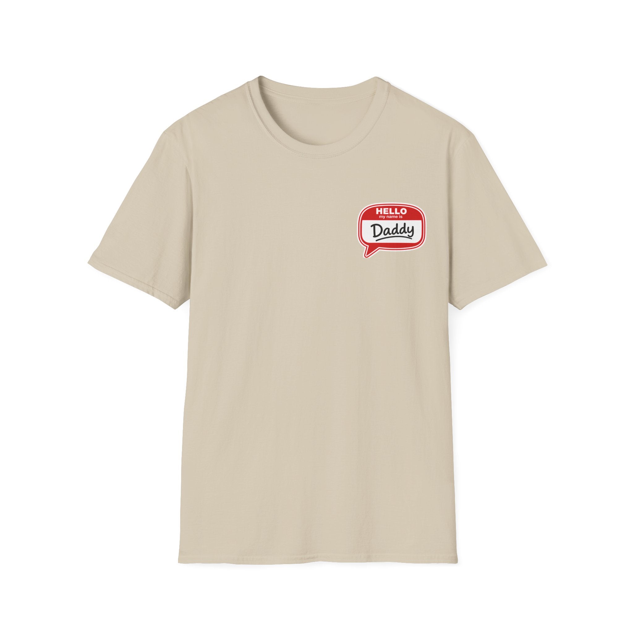 Daddy Name Tag T-Shirt - 'Hello Daddy' Retro Speech Bubble Tee