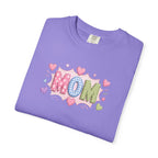 Mom Hearts T‑Shirt — Cute Pastel "MOM" Graphic Tee for Mother's Day & Everyday