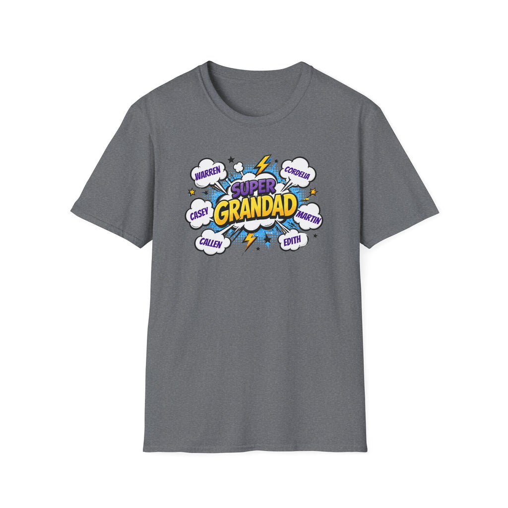 Super Grandad Comic-Style T‑Shirt — "Super Grandad" Graphic Tee, Father's Day & Grandparents Gift