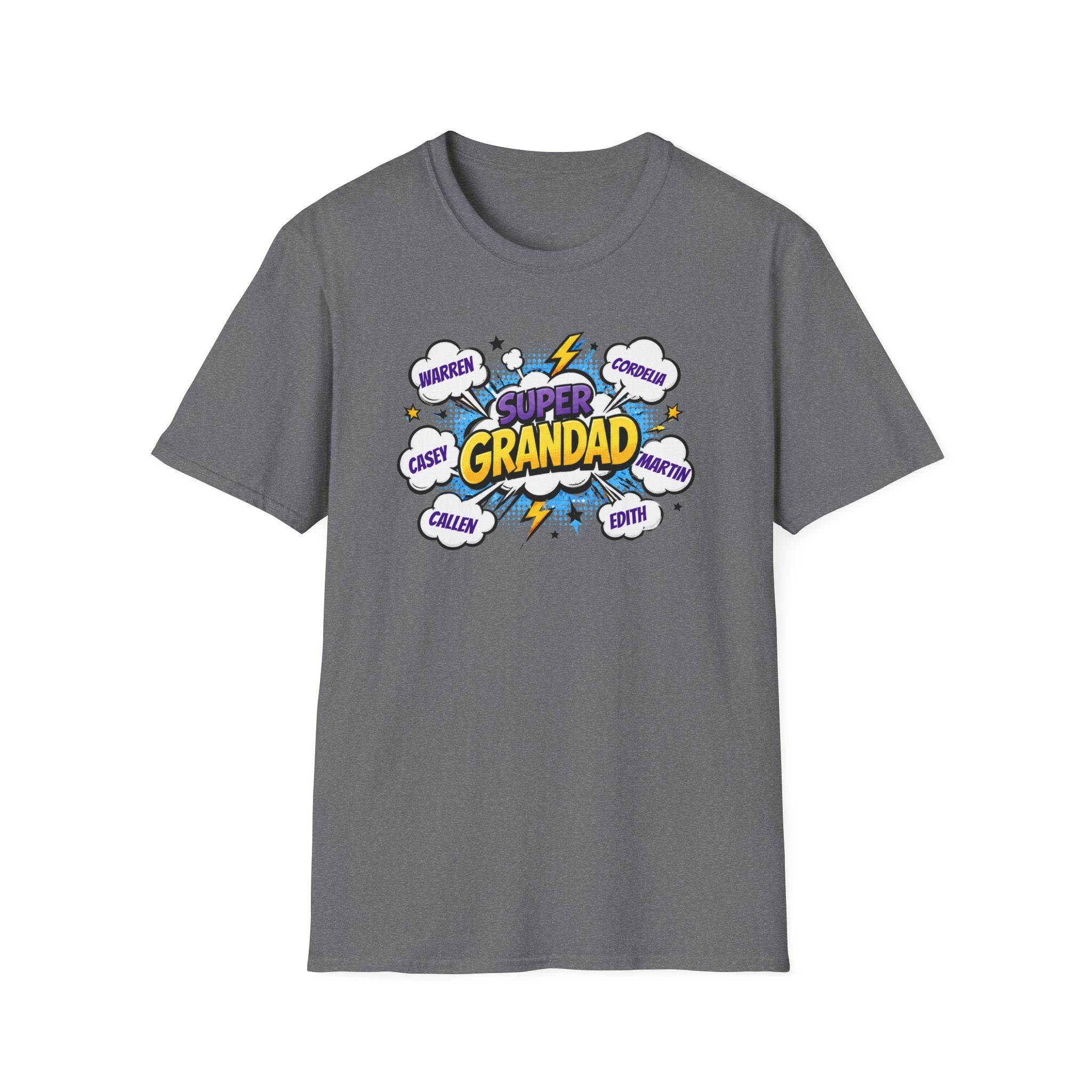 Super Grandad Comic-Style T‑Shirt — "Super Grandad" Graphic Tee, Father's Day & Grandparents Gift