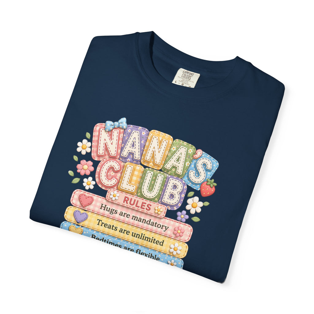 Nana's Club T-Shirt — Cute Floral Grandma Rules Tee