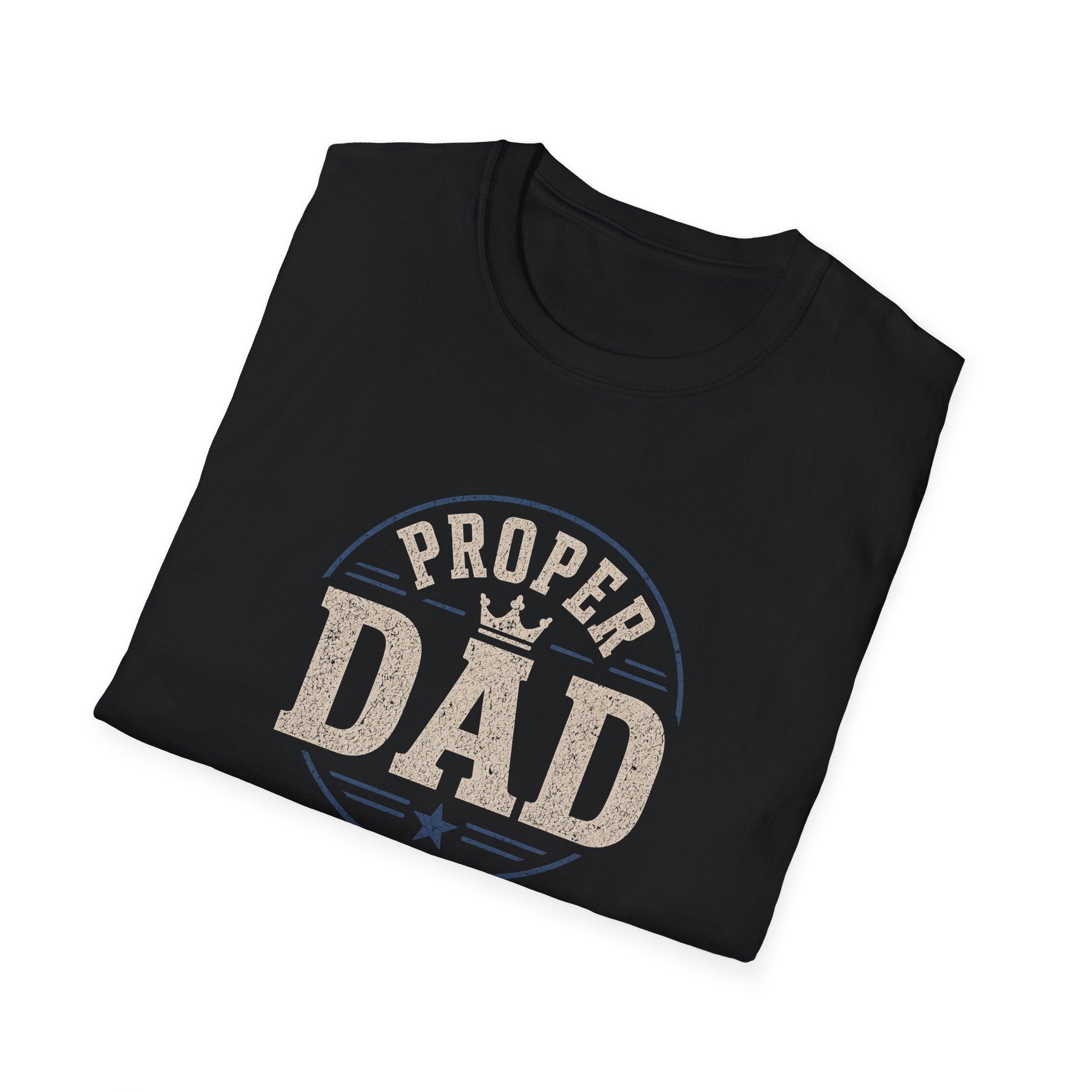 Proper Dad T-Shirt – Vintage Crown Father's Day Tee for Proud Dads