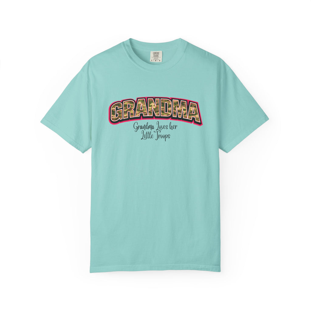 Grandma Floral Retro Tee — "Grandma: Grandkids Love Her a Little Teacup"