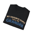 Grandpa T-Shirt - "My Favourite People Call Me Grandpa" Retro Family Gift