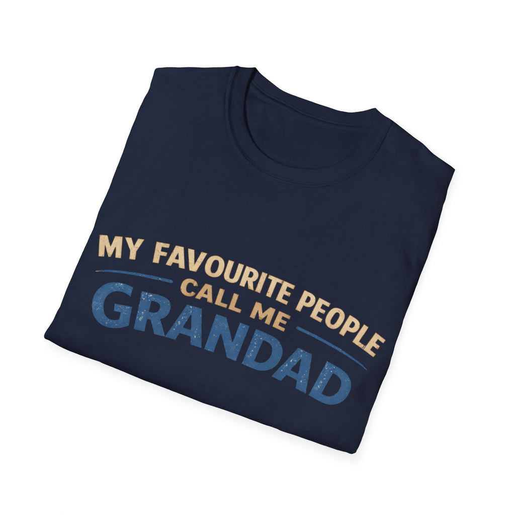 Grandad T-Shirt – “My Favourite People Call Me Grandad” Casual Grandpa Tee
