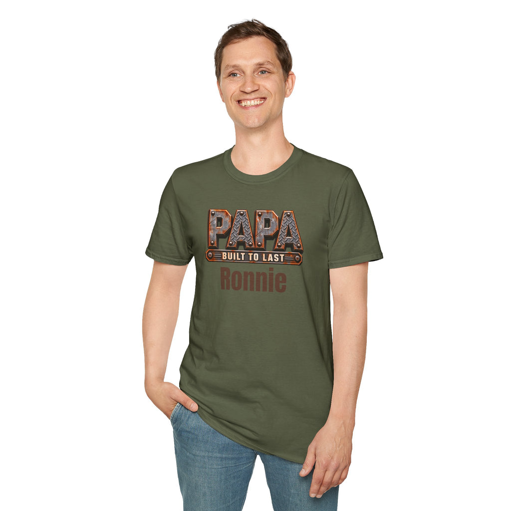 Papa "Built to Last" T-Shirt — Personalise