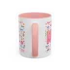 Mommy Coffee Mug — Colorful Multilingual 'Mom' Names Floral Accent 11/15oz