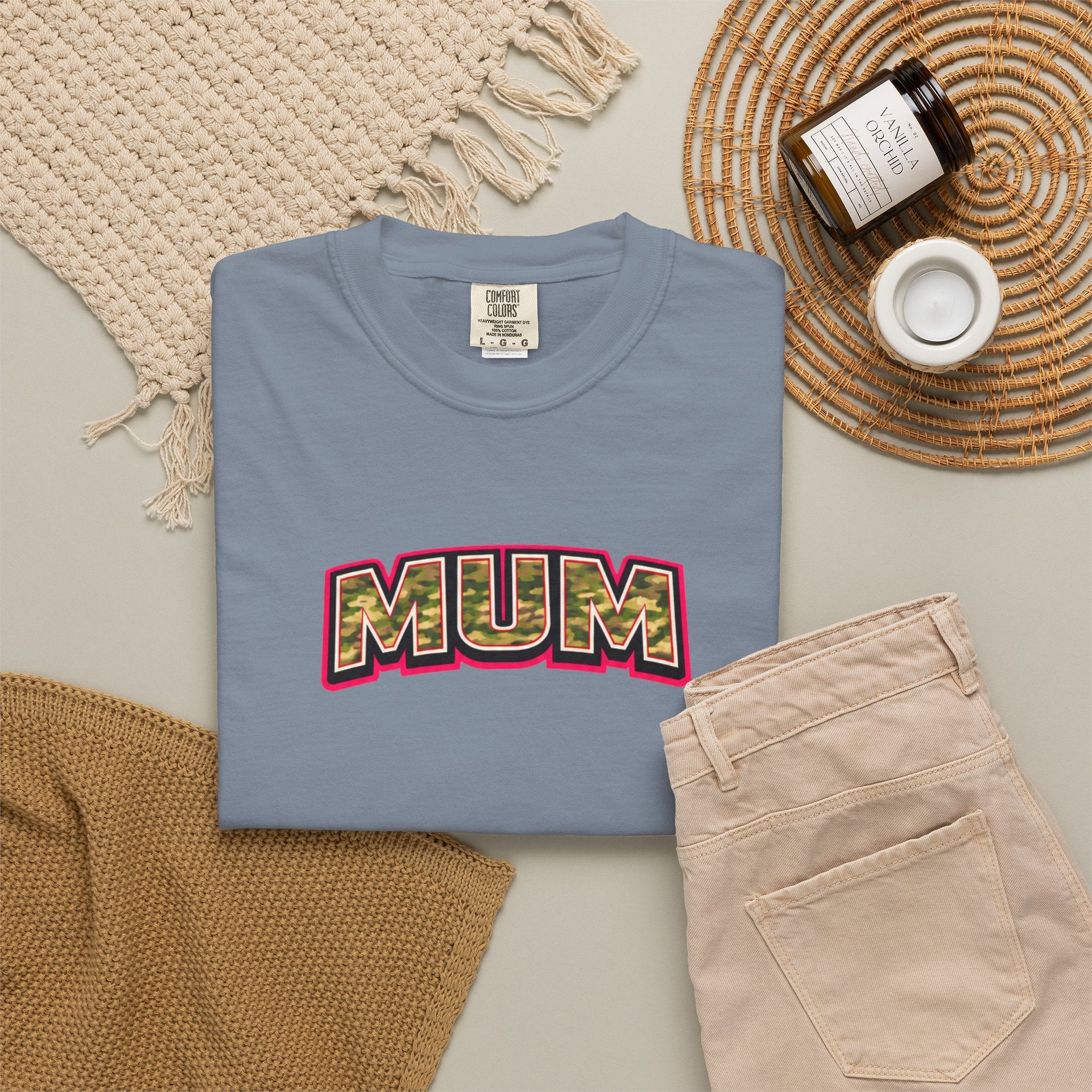 Mum Camo Print Logo T-Shirt