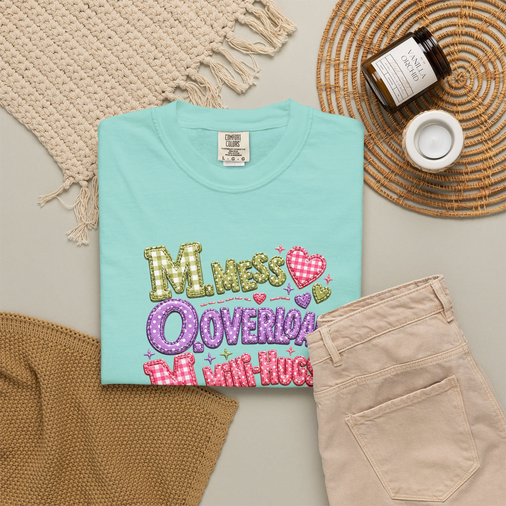 T‑Shirt — "Moms Overload Mini-Hugs" Cute Colorful Graphic Tee