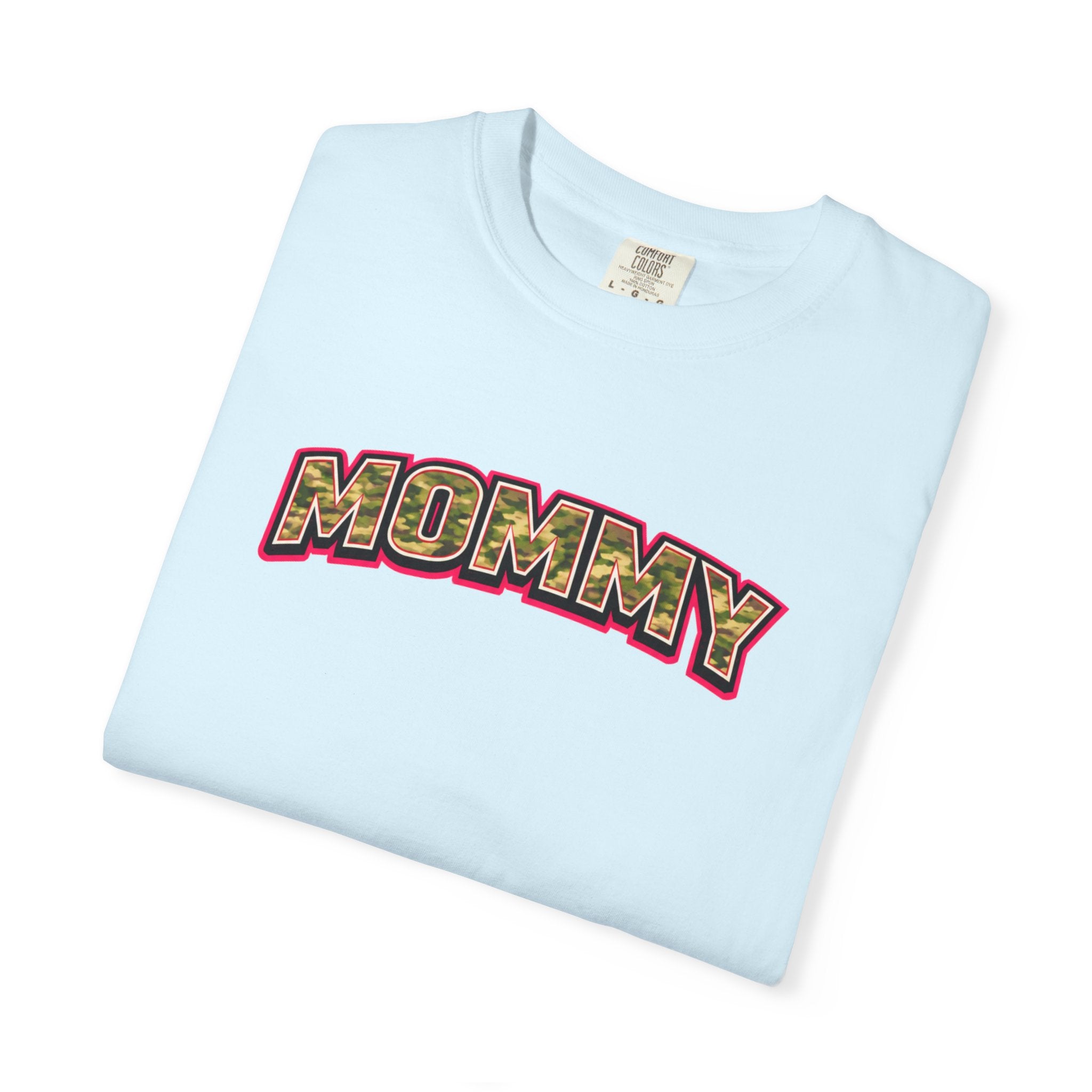 Mommy Camo Graphic T-Shirt — Retro Lettering Mother's Day Tee