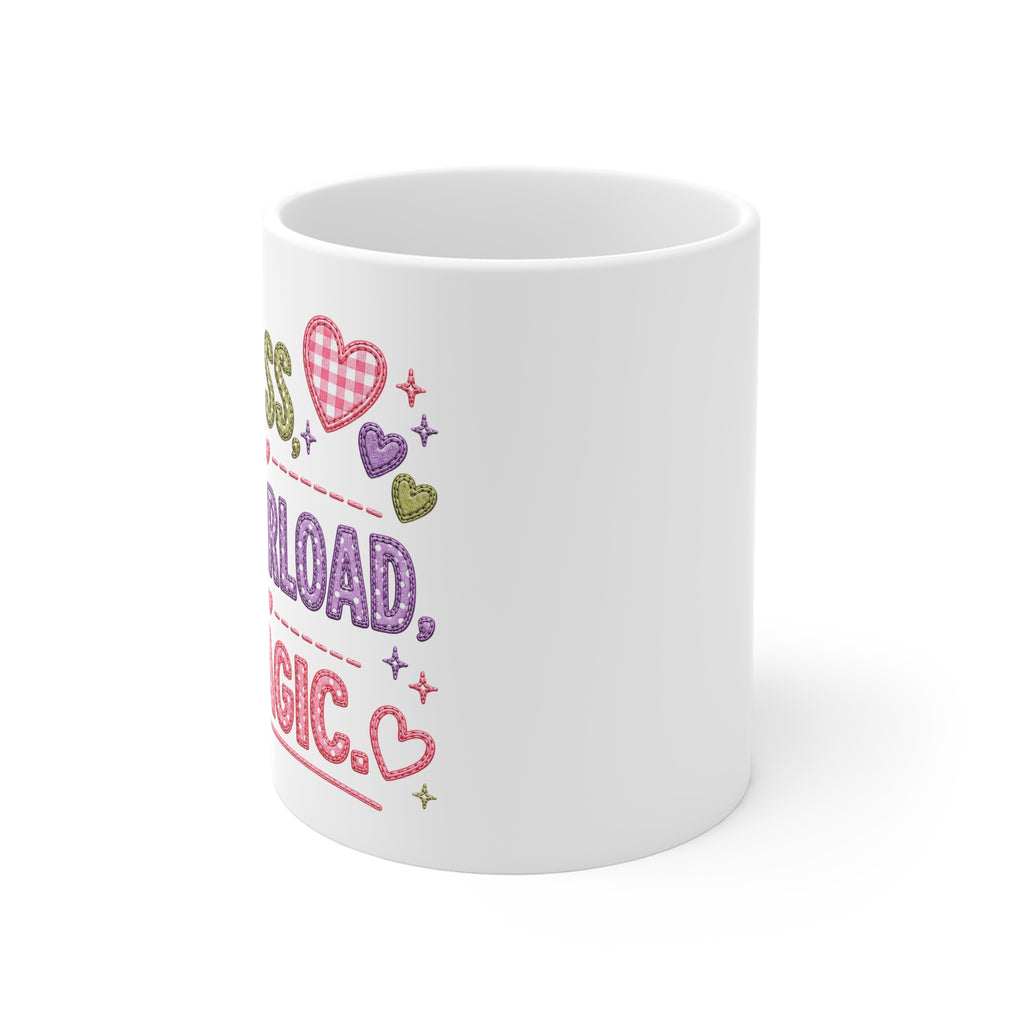 Mug — M.O.M.: Mess, Overload, Magic — Cute Mother's Day Coffee Cup