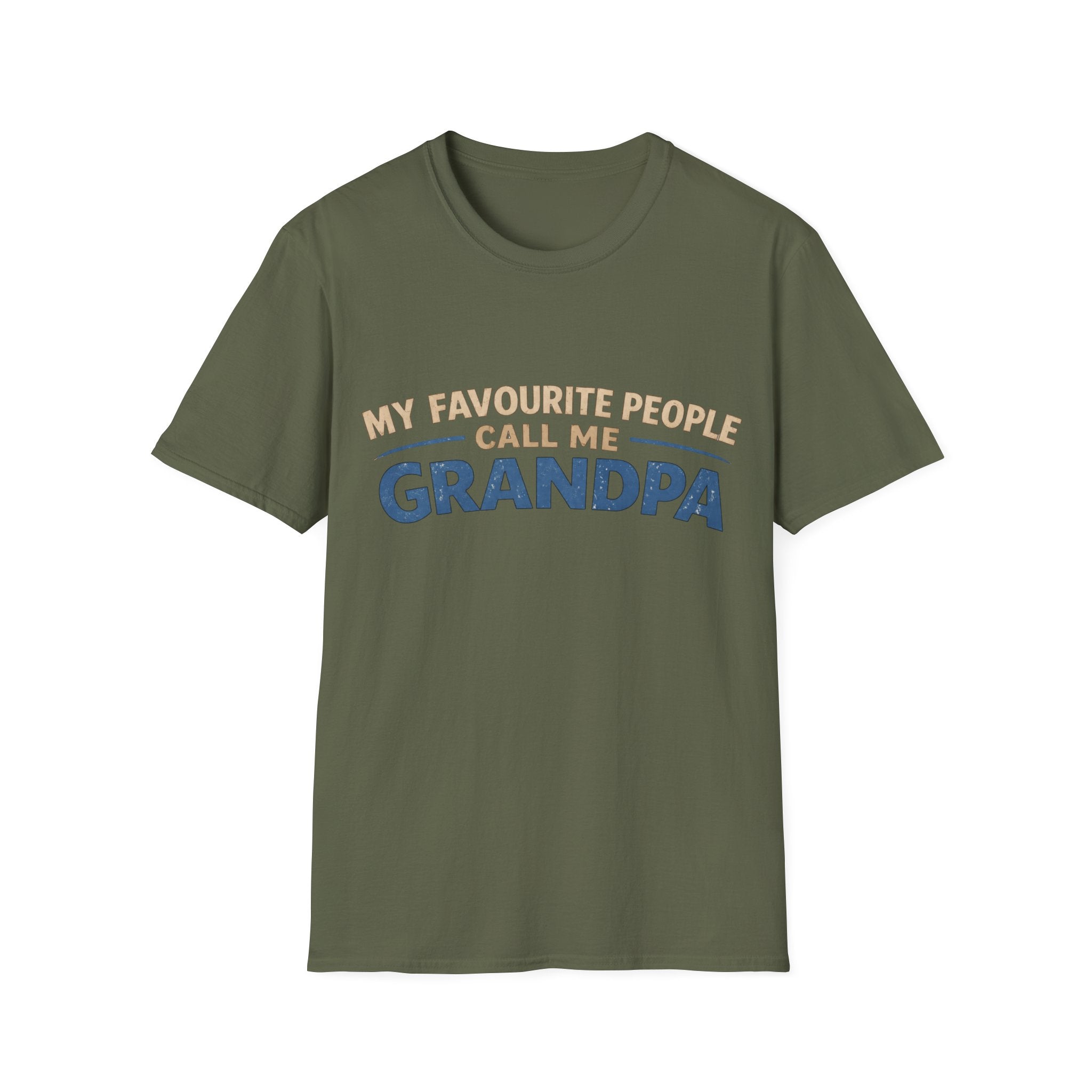 Grandpa T-Shirt - "My Favourite People Call Me Grandpa" Retro Family Gift