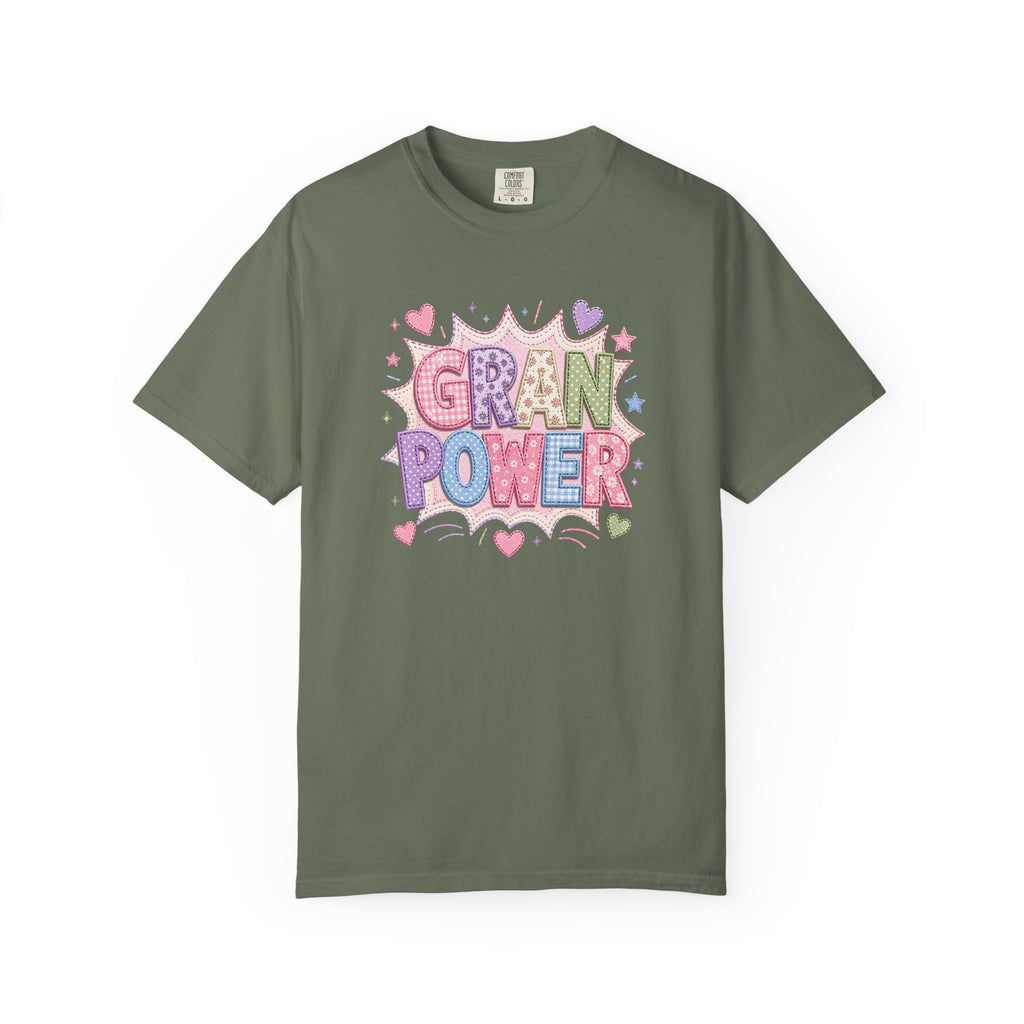 Gran Power T-Shirt — Cute Pastel 'Gran Power' Graphic Tee for Grandparents, Mother's Day Gift
