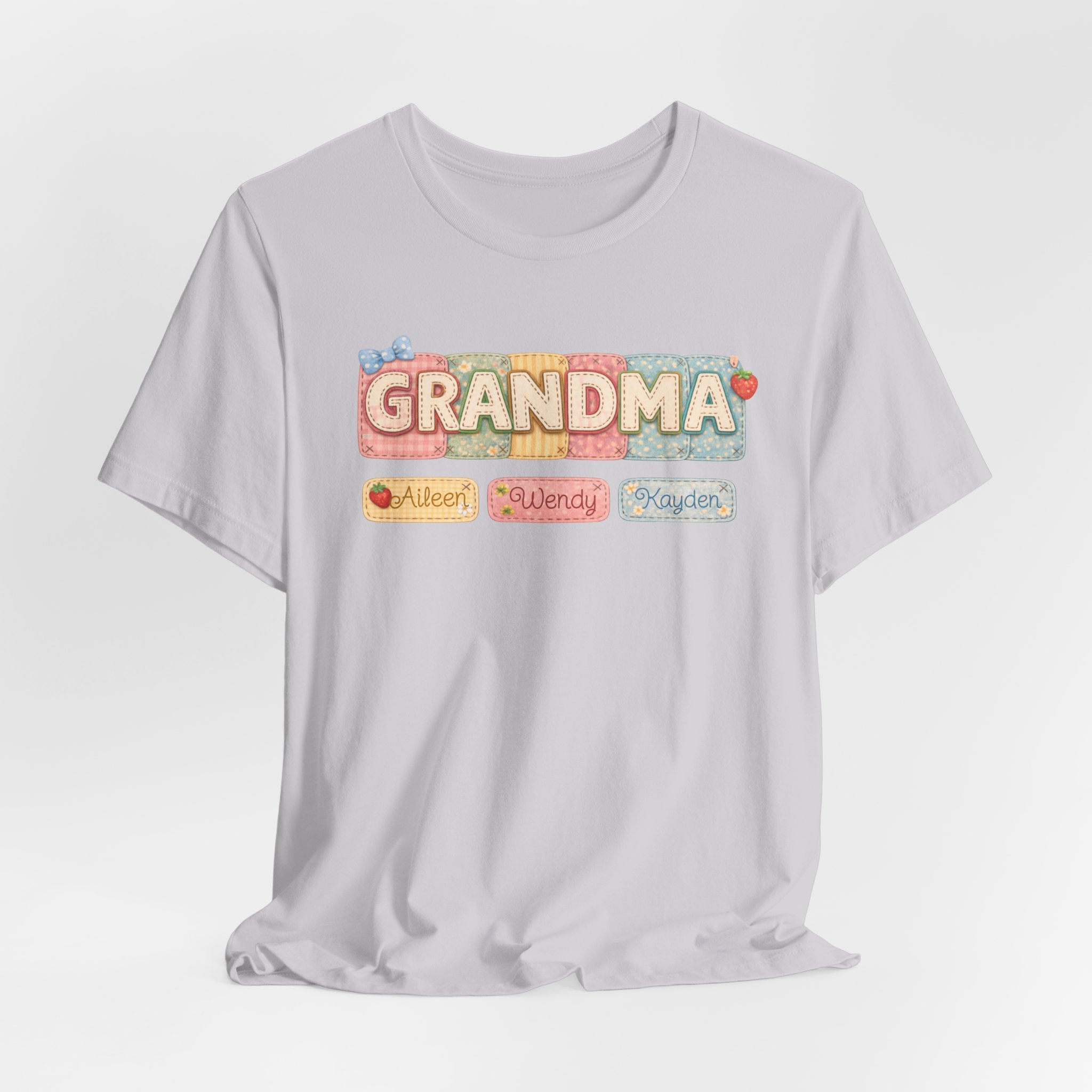 Grandma Floral Retro Tee — "Grandma" Names Design (Aileen • Wendy • Peyton)