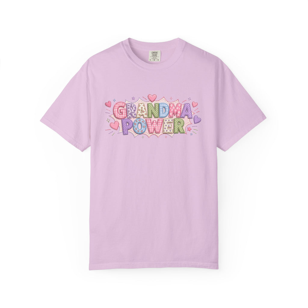 Grandma Power T-Shirt — Cute Heart Graphic Tee for Grandmothers
