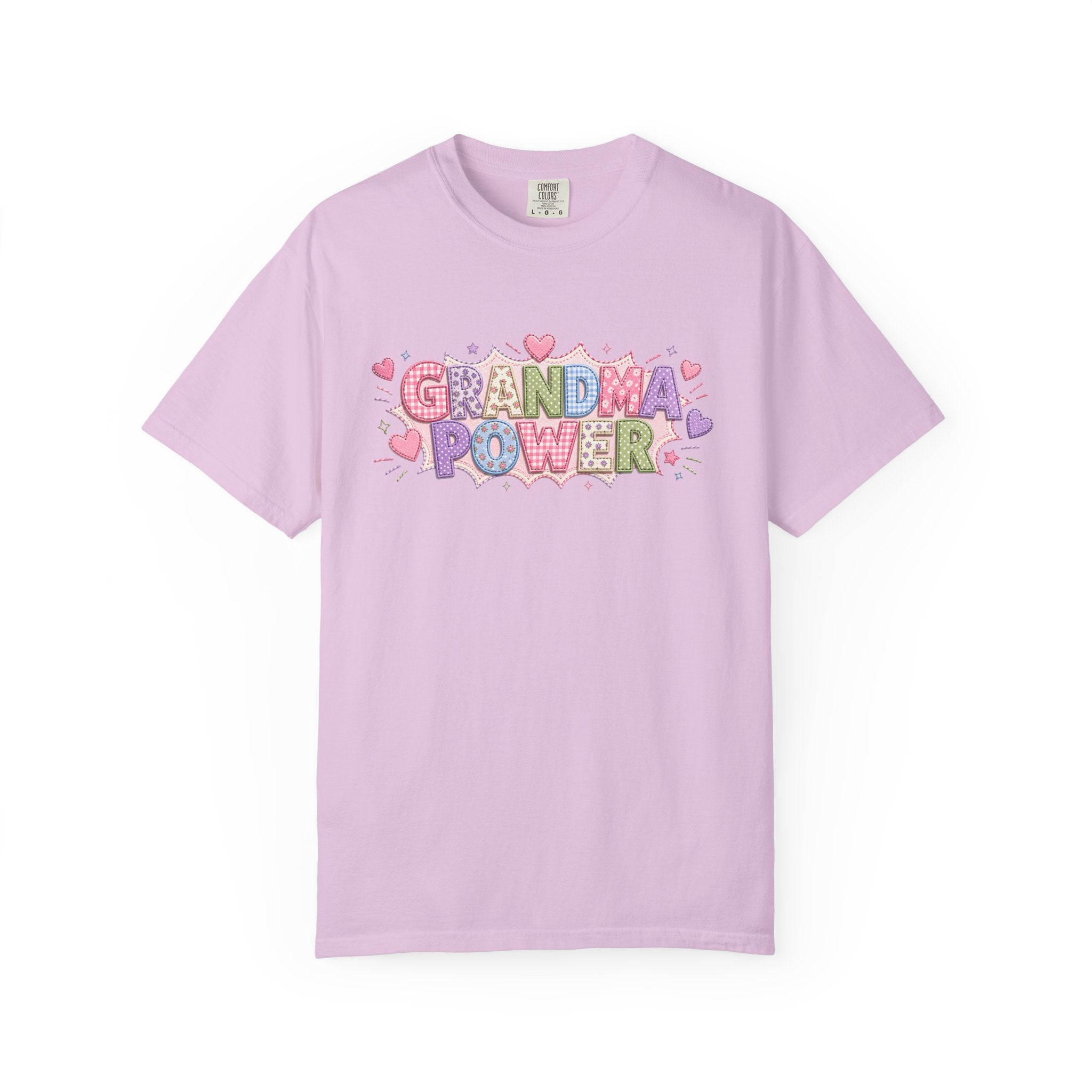 Grandma Power T-Shirt — Cute Heart Graphic Tee for Grandmothers