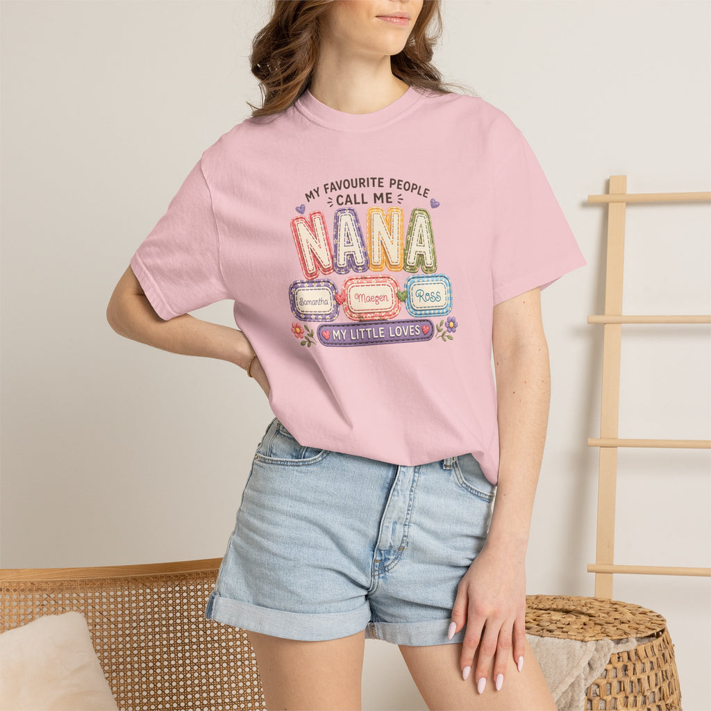 Nana T-Shirt — "My Favourite People Call Me Nana" Floral Grandma Gift Tee