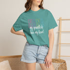 Nana Pastel Rainbow Tee — 'NANA' Floral Outline Grandma T-Shirt