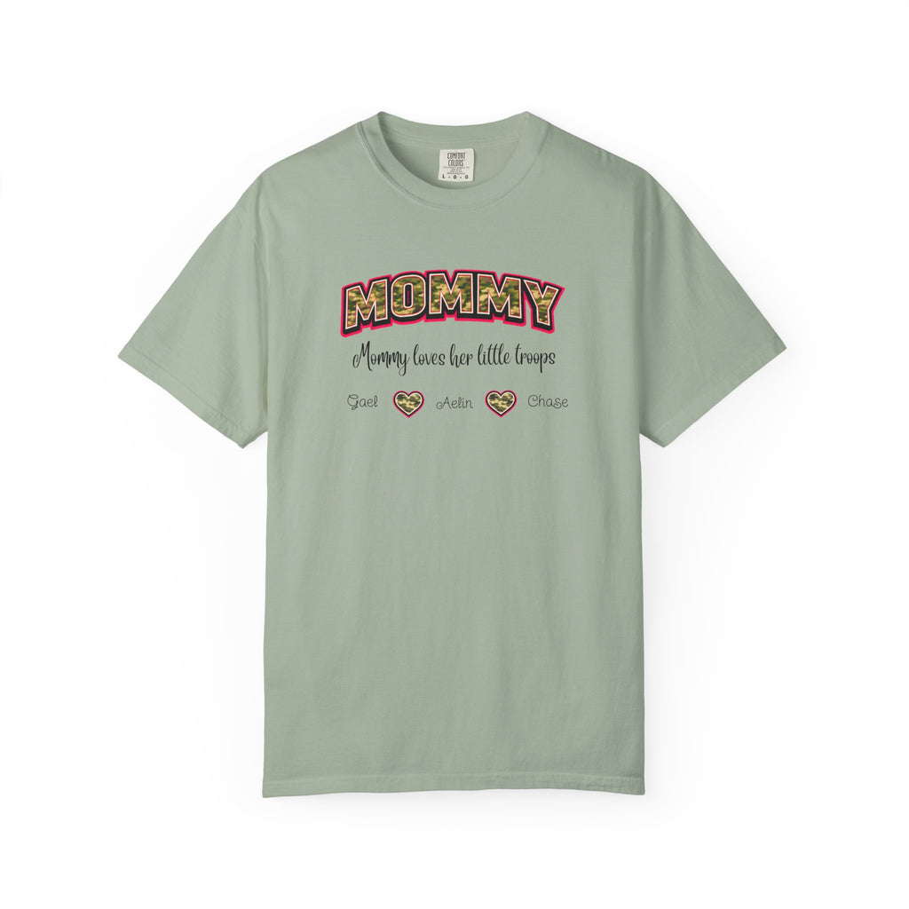 Mommy Camo Heart T-Shirt — "Mommy, I am here for little forever" Mother's Day Tee