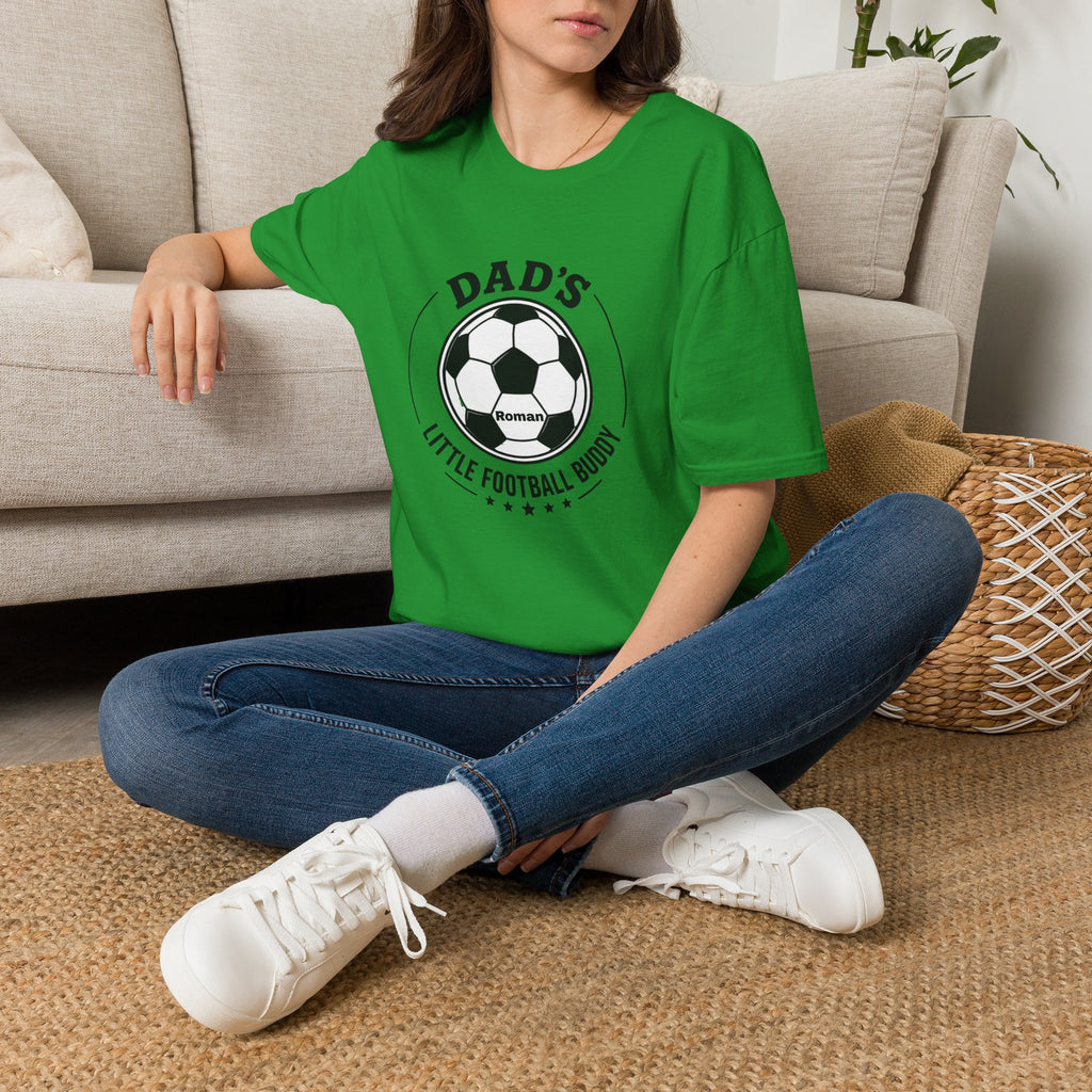 Dad's Little Football Buddy Tee -Add Name- Personalise
