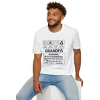 Grandpa Warning T-Shirt — "Spoils Grandkids & Hands Out Biscuits" Funny Grandpa Gift