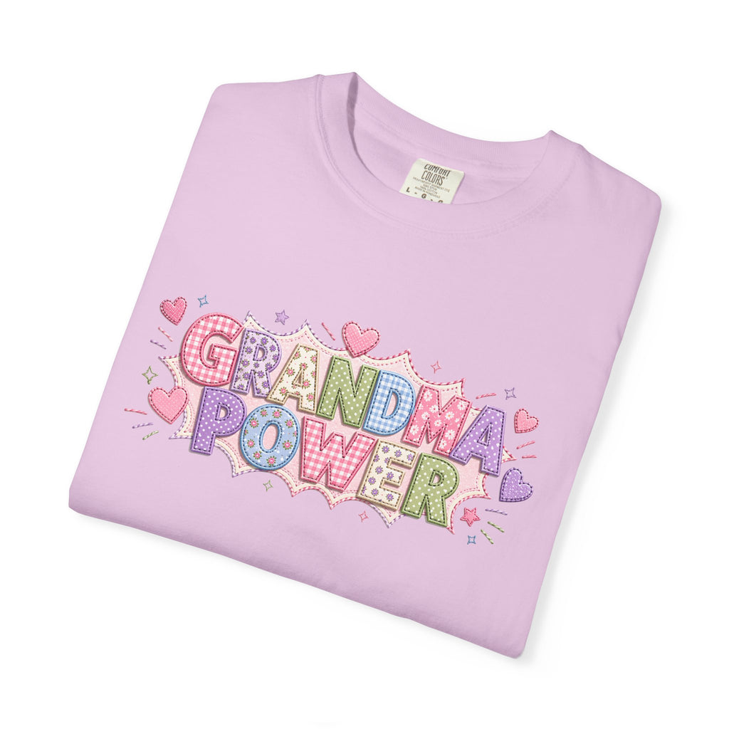 Grandma Power T-Shirt — Cute Heart Graphic Tee for Grandmothers