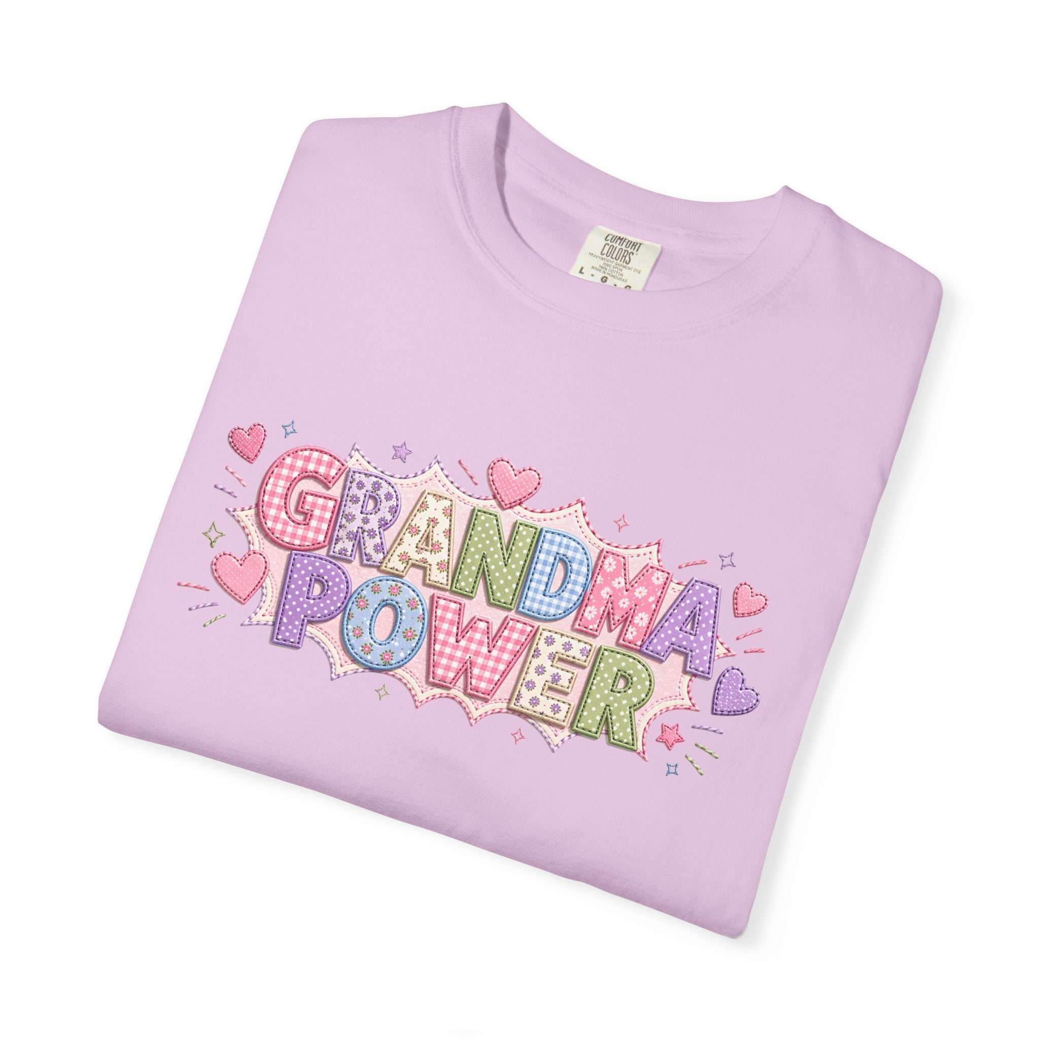 Grandma Power T-Shirt — Cute Heart Graphic Tee for Grandmothers