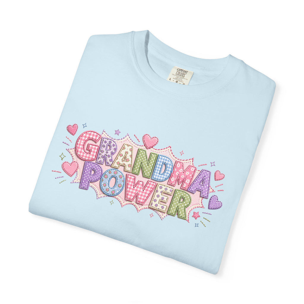Grandma Power T-Shirt — Cute Heart Graphic Tee for Grandmothers