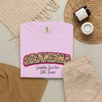 Grandma Floral Retro Tee — "Grandma: Grandkids Love Her a Little Teacup"