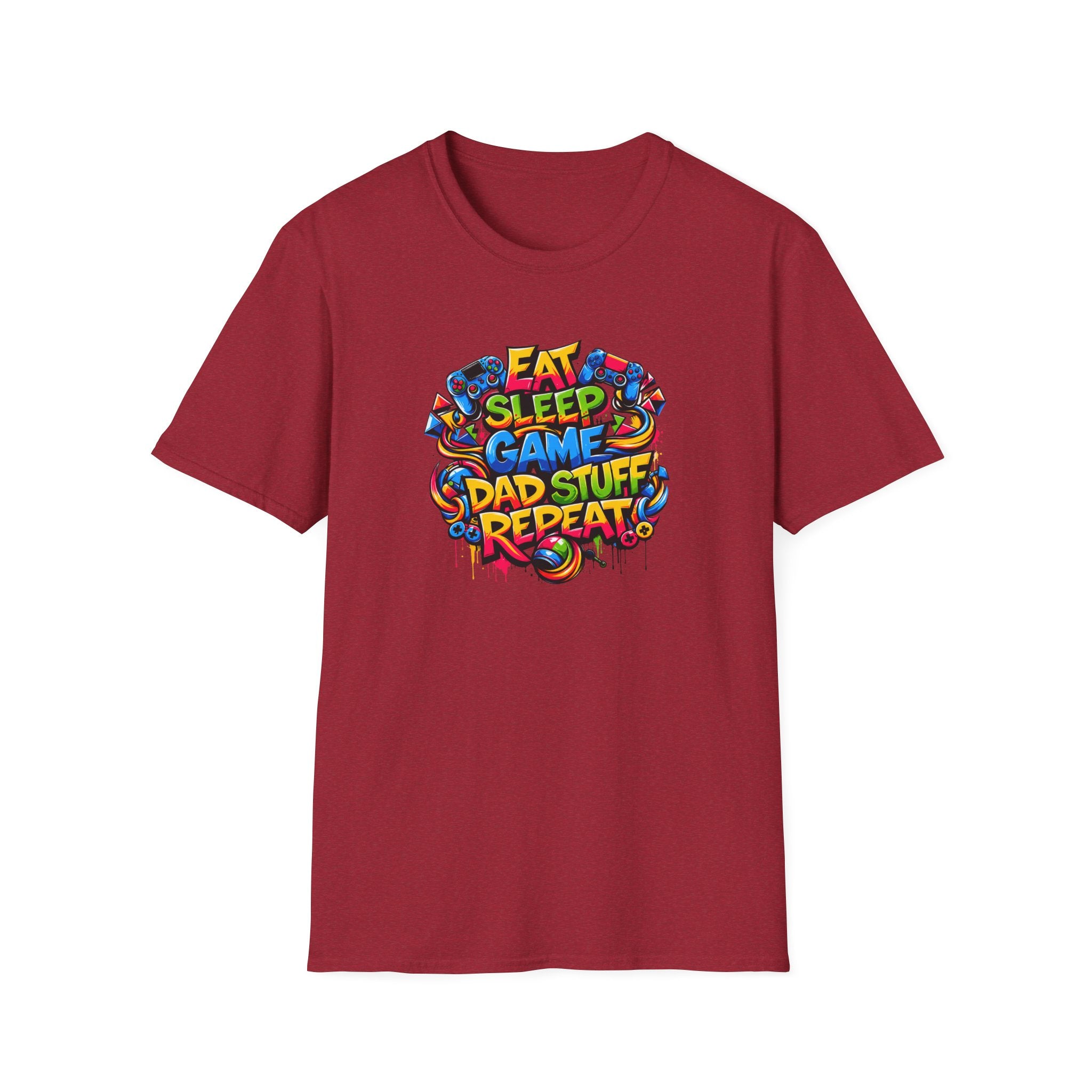 “Eat Sleep Game Dad Stuff Repeat” T-Shirt