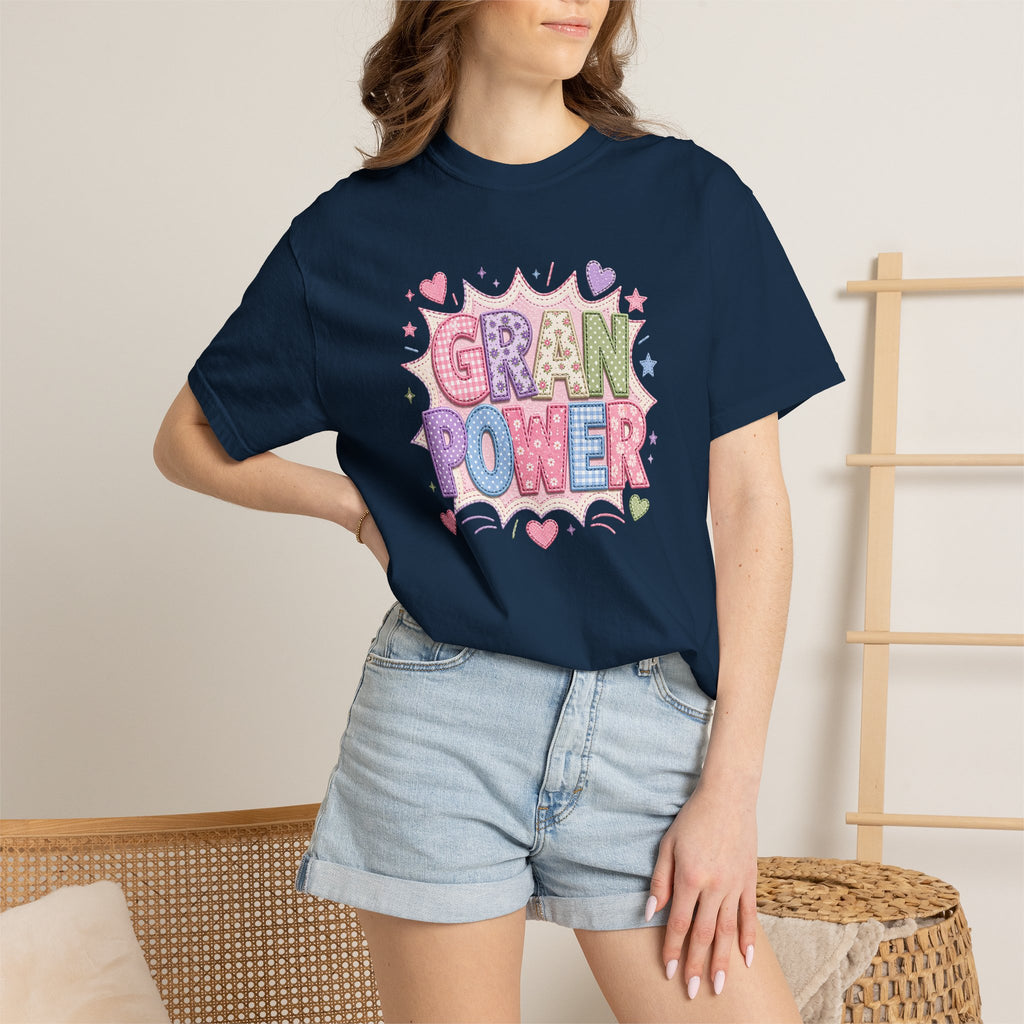 Gran Power T-Shirt — Cute Pastel 'Gran Power' Graphic Tee for Grandparents, Mother's Day Gift