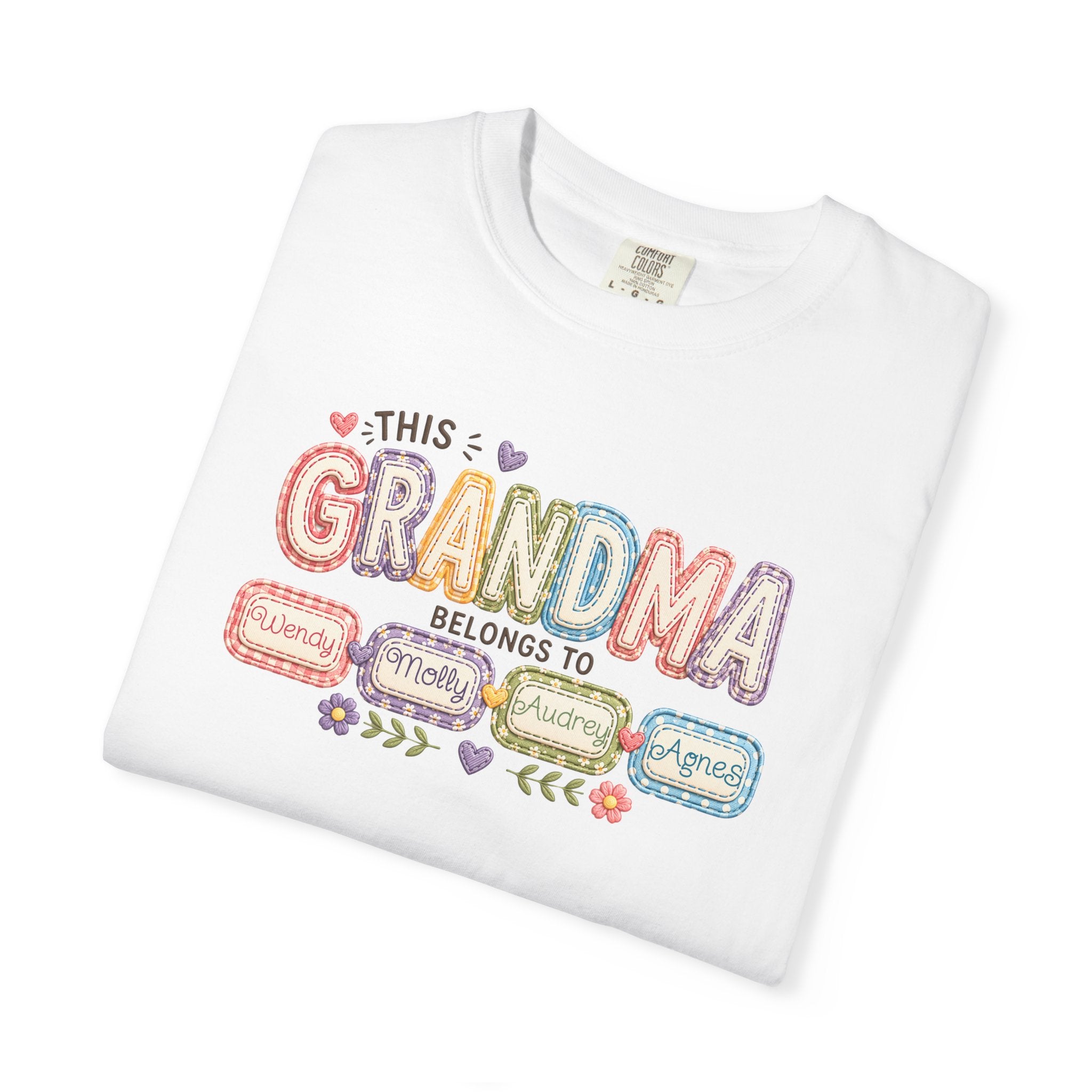 Grandma Belongs To Cute Pastel Family Names T-Shirt