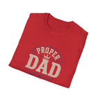 Proper Dad T-Shirt – Vintage Crown Father's Day Tee for Proud Dads