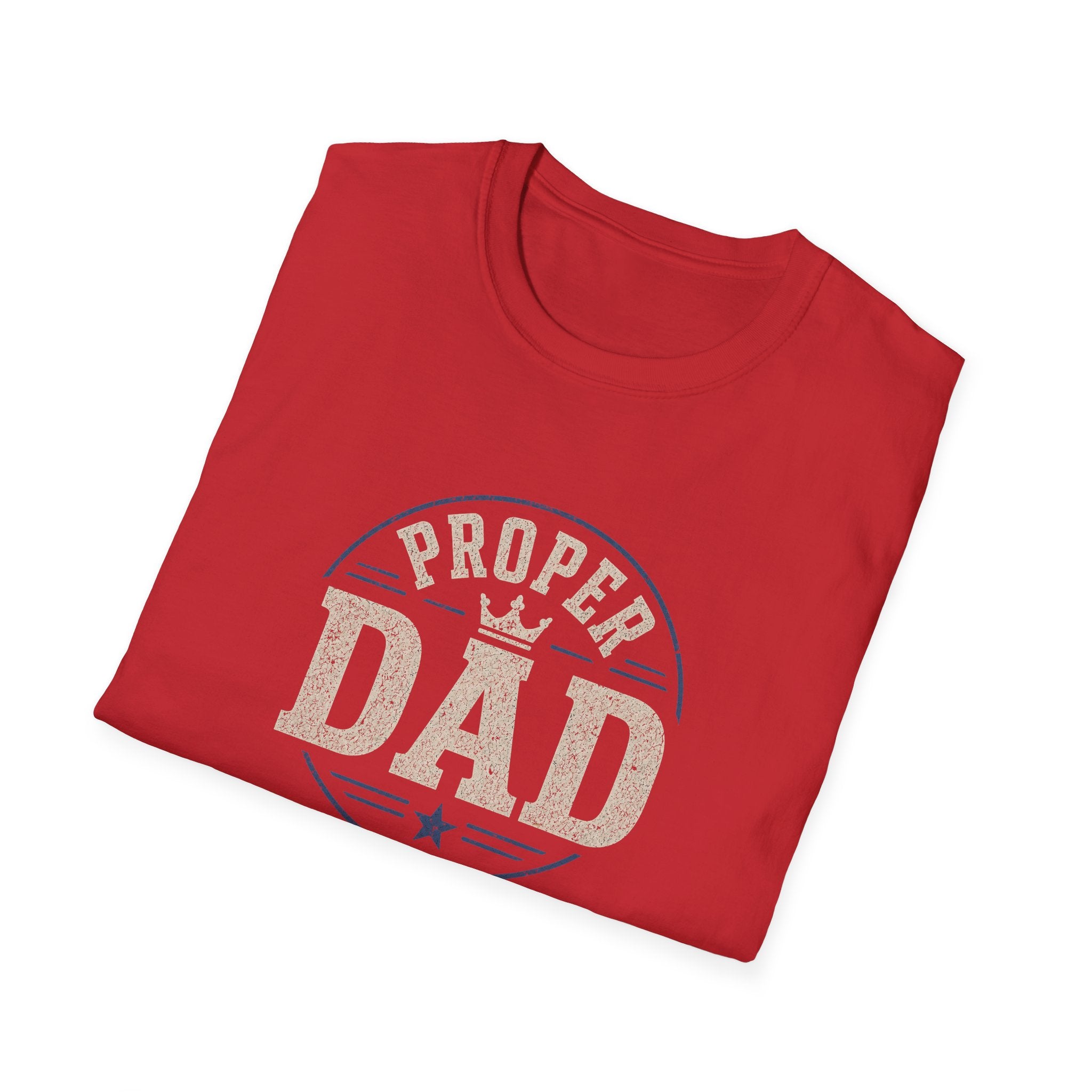 Proper Dad T-Shirt – Vintage Crown Father's Day Tee for Proud Dads