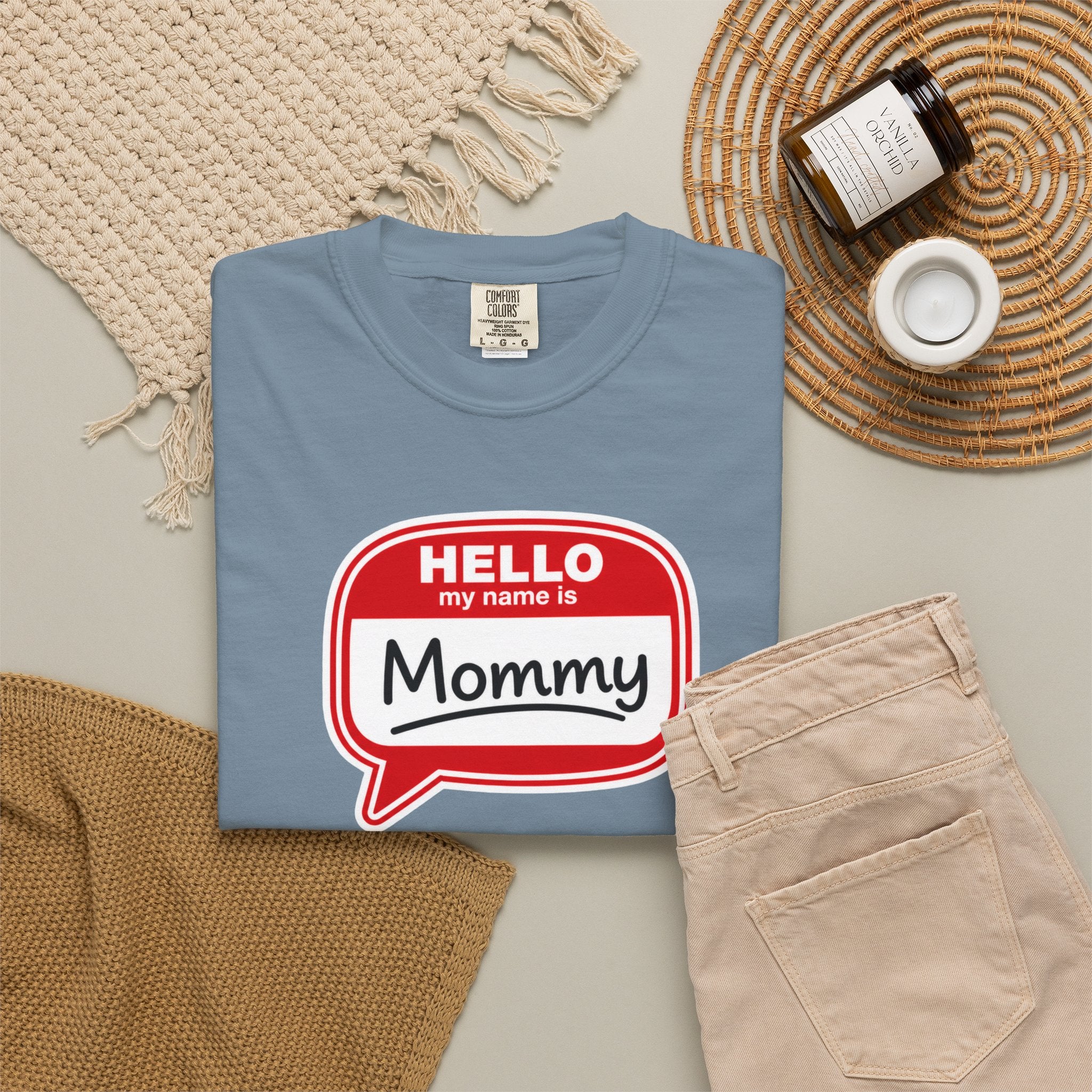 Hello My Name Is Mommy T-Shirt — Funny Mom Name Badge Tee