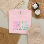 NANA Pastel Patchwork T-Shirt — "The Heart of Our Family" Gift