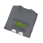 Grandpa’s Golf Buddies T-Shirt — Personalized Names on Golf Balls
