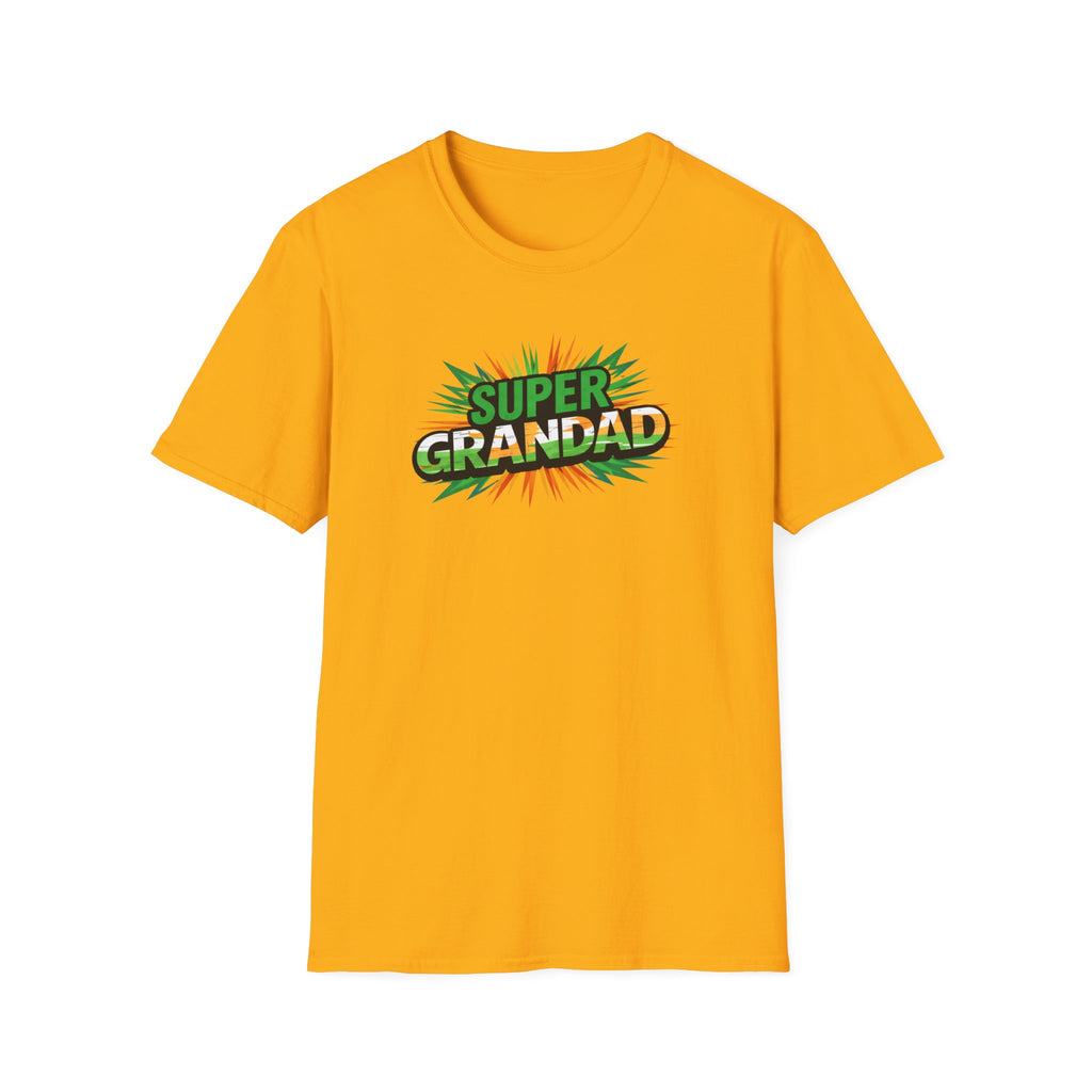 Super Grandad Ireland Flag/Irish themed T-Shirt — Retro Comic Style Gift for Grandpa (Father's Day, Birthday)