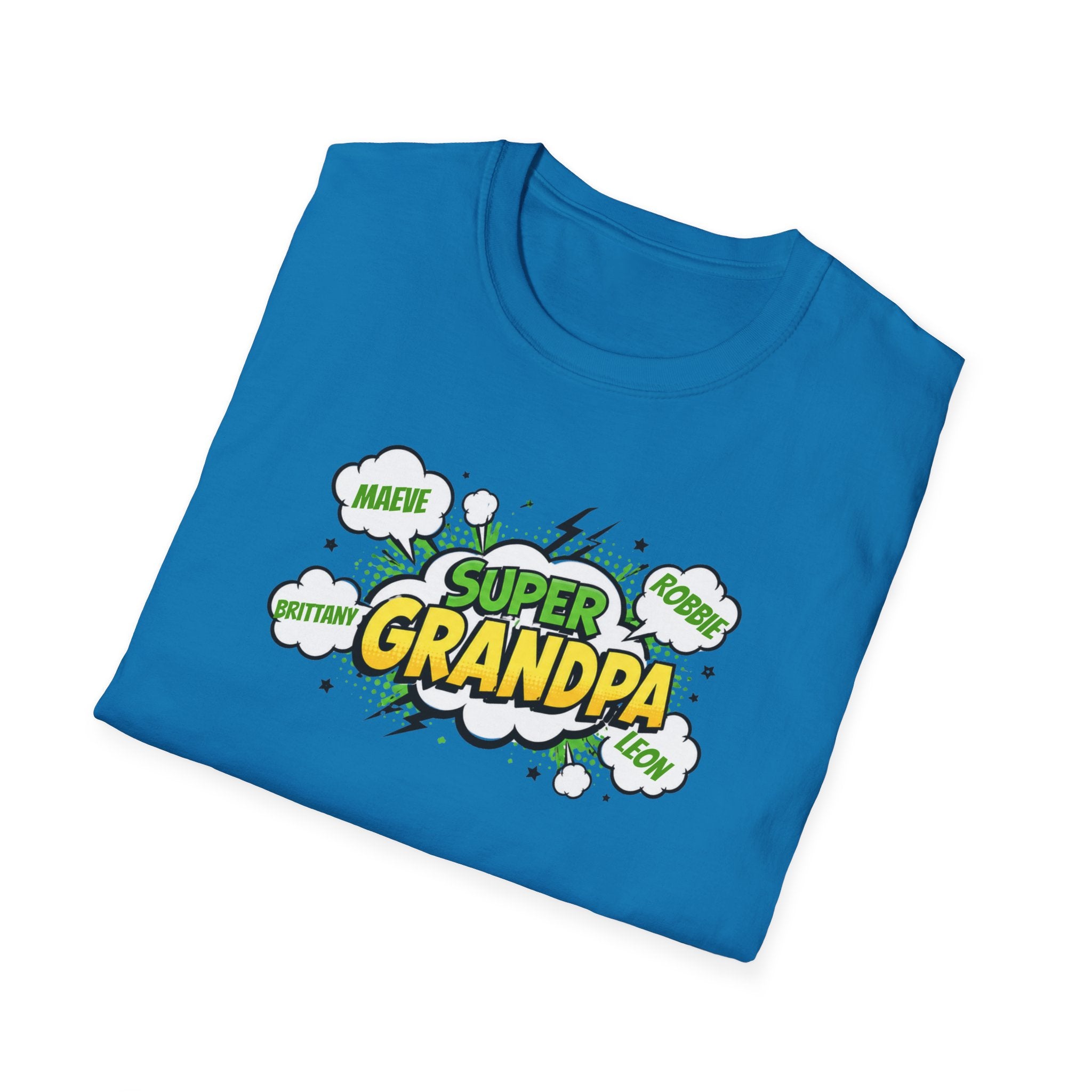 Super Grandpa T-Shirt – Comic Book Style Grandfather Gift