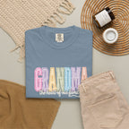 Grandma Floral Graphic T-Shirt — "Grandma, the heart of our family" Gift Tee