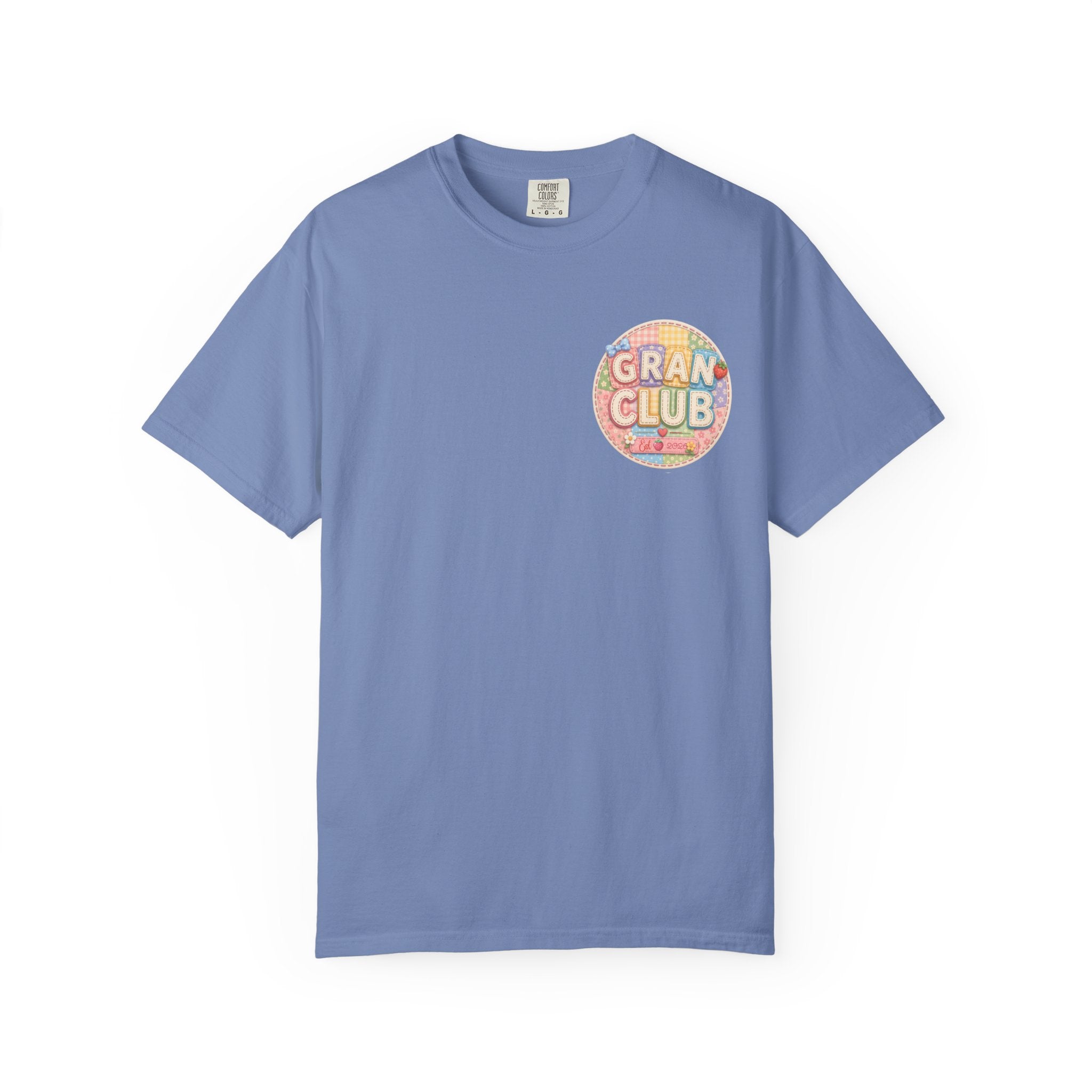 T-Shirt — "Gran Club" Retro Floral Badge Tee