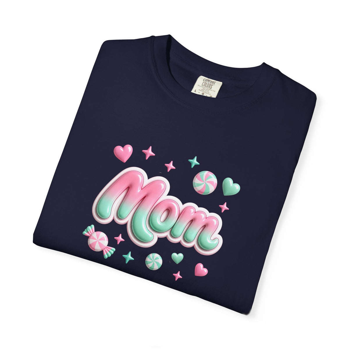 Mom Pastel Candy Script T-Shirt