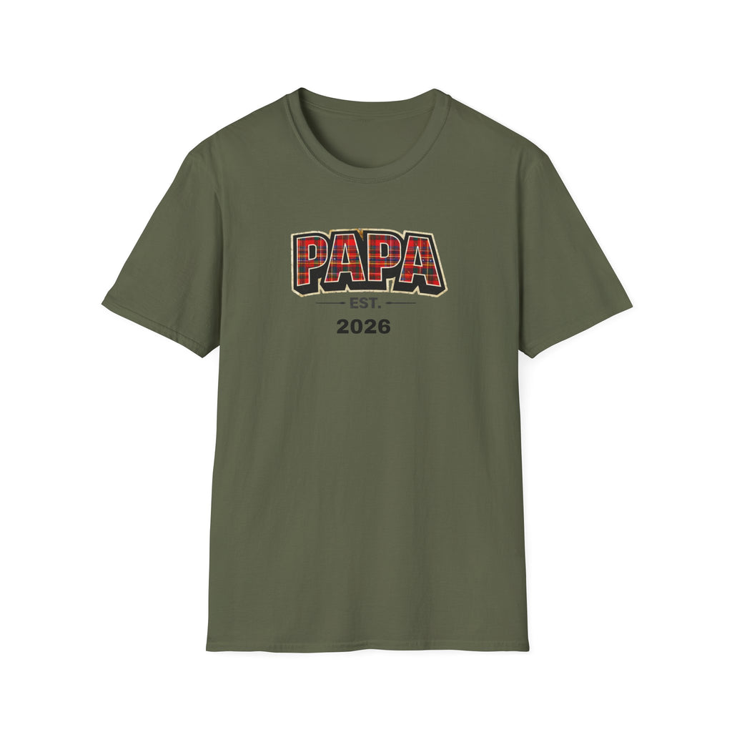 Papa Est. 2026 T-Shirt — New Dad Gift Tee