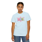 Mom Hearts T‑Shirt — Cute Pastel "MOM" Graphic Tee for Mother's Day & Everyday